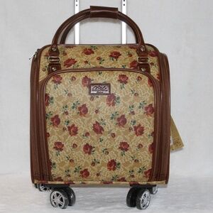 Patricia Nash Vitalia Underseater Trolley Luggage Suitcase Western Lace Rose NWT